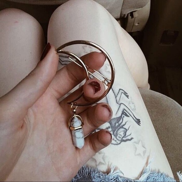 Moon stone hair clip - Picture 5 of 6